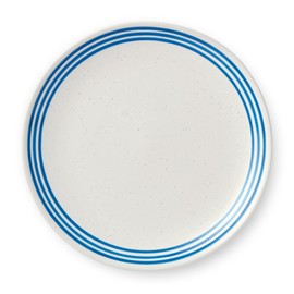 Certified International Dockside Blue Stoneware Salad Plates – Set of 4, 9-Inch Coastal-inspired blue, Chip-Resistant Tableware for Everyday Dining. Ideal for appetizers, salads, or desserts.