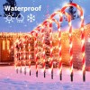 Brightown 10 Pack Christmas Candy Cane Lights Outdoor Waterproof Pathway