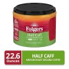 Folgers 1 2 Caff Ground Coffee 22.6 Ounce Medium Roast