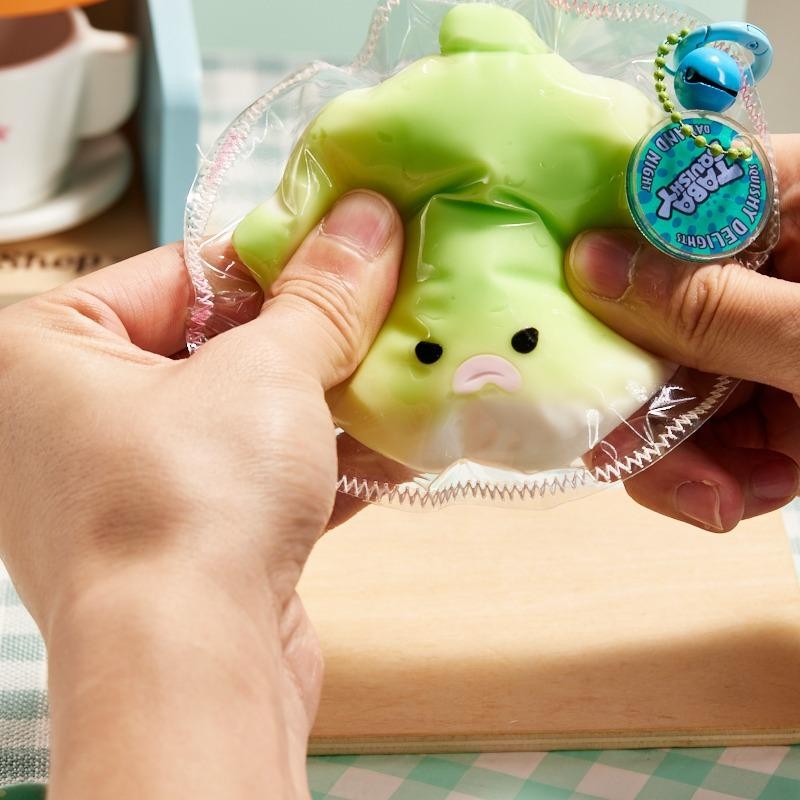 Tabasquishy Handmade Green Pufferfish Taba Squishy – Perfect Stress Relief