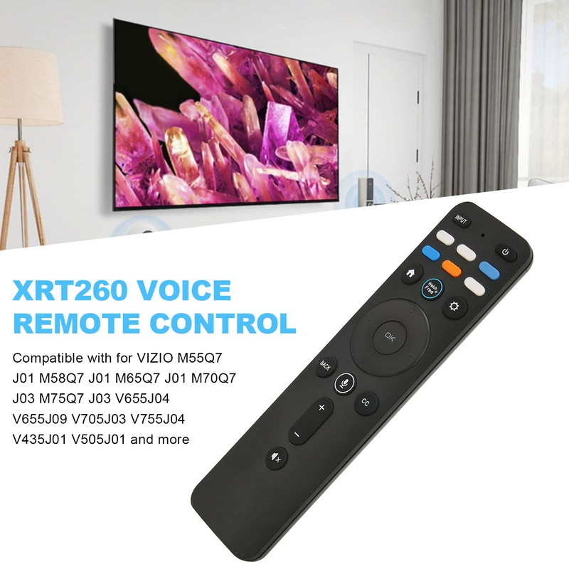 XRT260 Voice Remote Control Replace for VIZIO M55Q7 J01 M58Q7