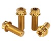 UHDFBDHF 4Pcs Titanium Bolt Flange Torx Head M8 M10 x