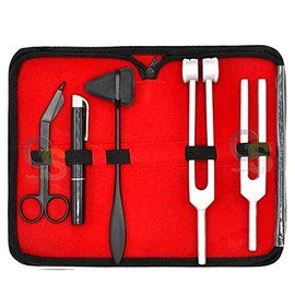 G.S Reflex Percussion - Set of 5 pcs Taylor Hammer + Penlight + Tuning Fork C 128 C 512 + Bandage Scissors 5.5"