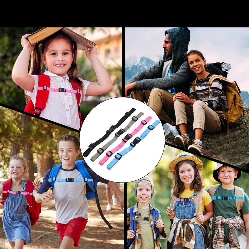 Pack of 8 Chest Strap Backpack Children's Set Adjustable Backpack