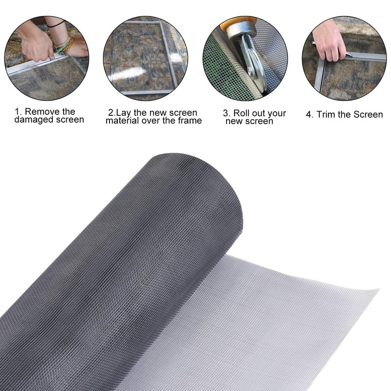 Screen Repair Kit for Windows and Doors 48” x 100"