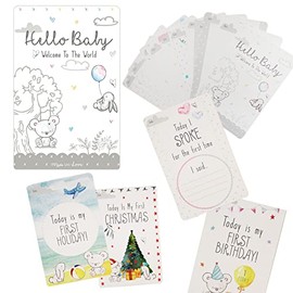 30 Unisex Baby Memorable Moment Milestone Cards 6195