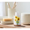 GABROC Sunflower Bathroom Cup Dispenser 3 Oz Ceramic Bathroom Cup