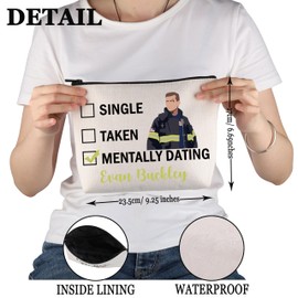 PYOUL Nine Eleven TV Show Inspired Gift Mentally Dating Evan B Makeup Bag Evan B Cosmetic Bag TV Show Merch (Dating Evan B Bag)