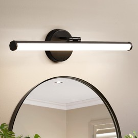 KAISITE Bathroom Light Fixture Over Mirror - Black Vanity Light 18W 4000K LED Bathroom Lighting Fixture Angle Adjustable 22 Inch Modern Vanity Light Bar for Bedroom Living Room