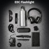 KunHe 2Pack 800 lumens 1200mAh EDC Flat Flashlight Rechargeable Small