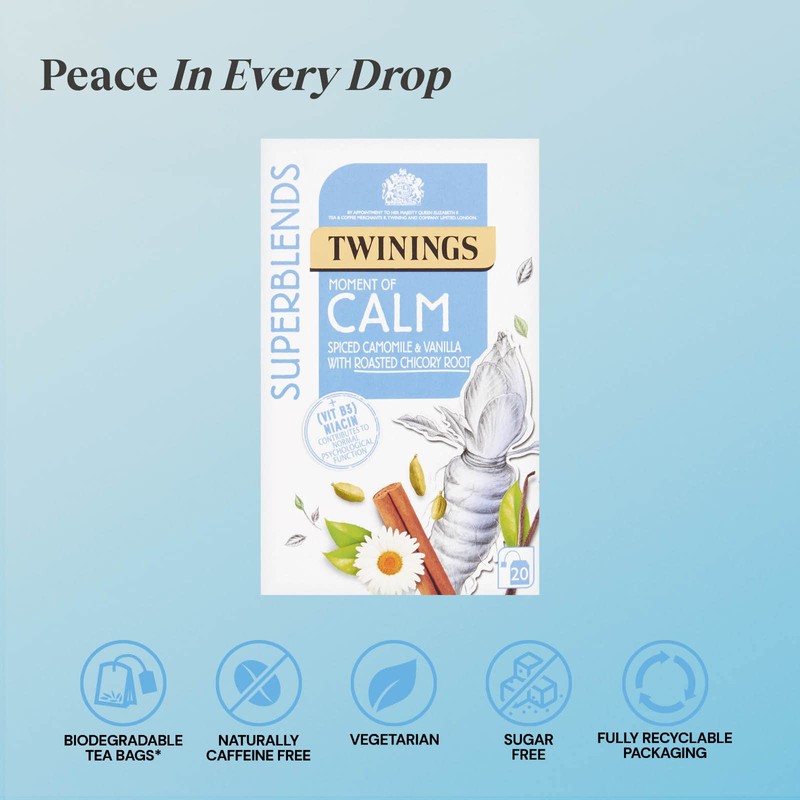 Twinings Superblends Calm Tea - Spiced Camomile, Vanilla & Roasted