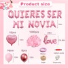 Pink 16" Quieres Ser Mi Novia Balloons Letters Set 10Pcs