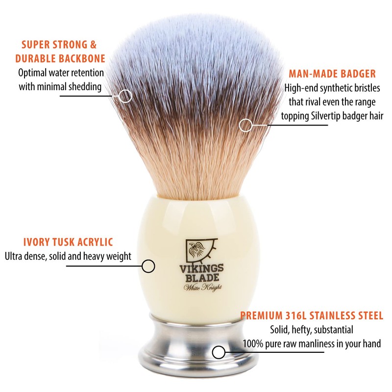 Luxury Shaving Brush for Men by VIKINGS BLADE, Ultra Heavy