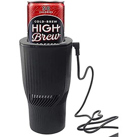 PALTIER Car Cup Holder 2-in-1 Coffee Warmer Drink Cooler Smart Car Tumbler Holder Gift for Car Lover(12V, Black)