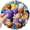 50PCS Transparent Planet Stickers Pack,Aesthetic Solar System Outer Space Decals