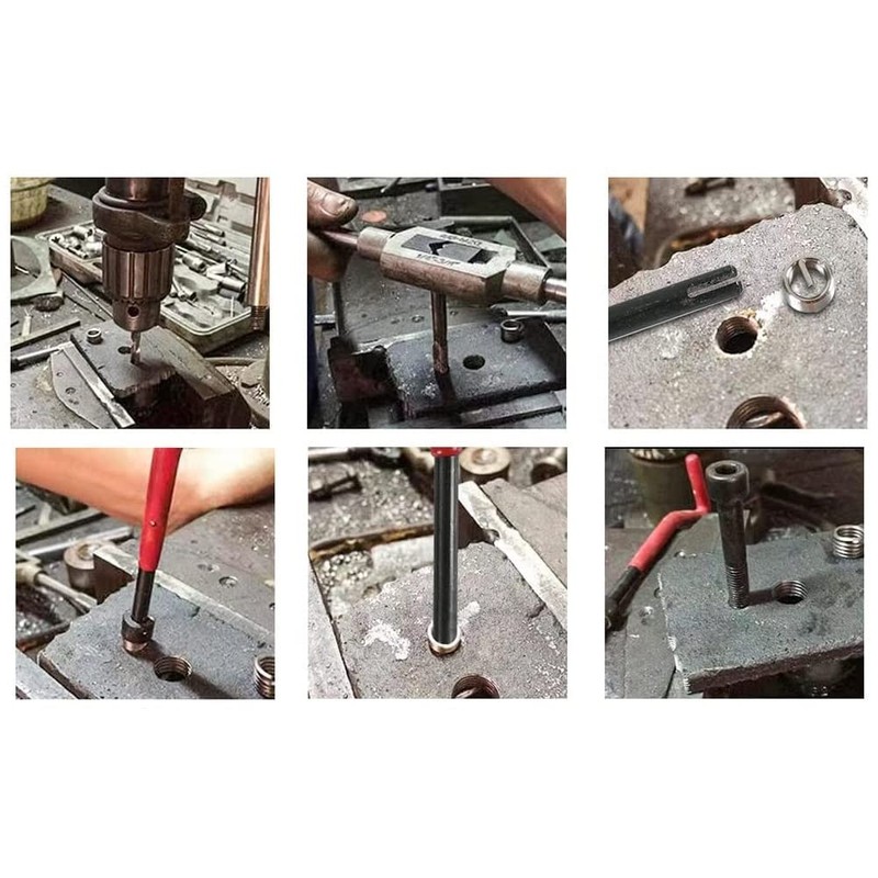 fixinus 30 Piece M6 x 1.0mm Thread Repair Insert Kit,