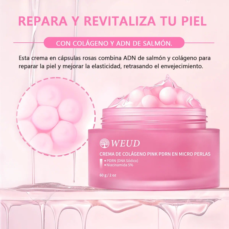 Crema Collagen Salmon Dna Pdrn Cápsula Iluminador Weud 60g