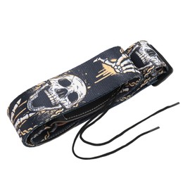 Guitar Strap Cool Skeleton Design Adjustable 2 Inches Wide Polyester Guitar Strap for Bass Electric and Acoustic Guitar