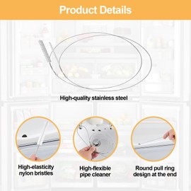 4 Pcs Extra Long Pipe Cleaners,Straw Cleaner Brush Extra Long,Tube Cleaning Brush Suitable for Cleaning Feeding Tubes