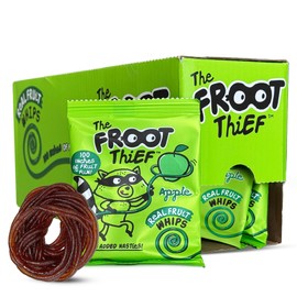 The FROOT Thief Real Fruit Snack Whips, Apple, Nut Free, Perfect for School Lunches and Snacks, Individual Bags Kids Snacks, 24 Pack