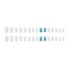 Pack of 24 White Green Plaid Nail Tips, Suitable for