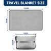 Travel Blanket and Pillow Set, 2-in-1 Blanket with Soft Pillowcase,
