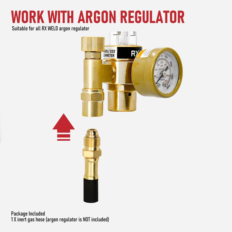 RX WELD Argon Hose 5FT, Inert Gas Hose for MIG/TIG