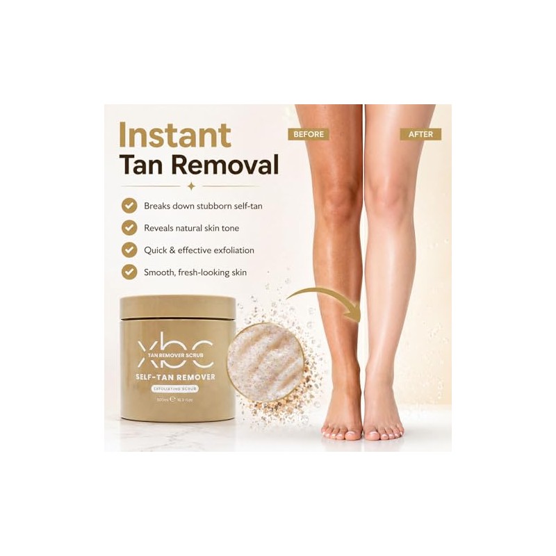 XBC Self Tan Remover Scrub 500ml with Spatula – Exfoliating