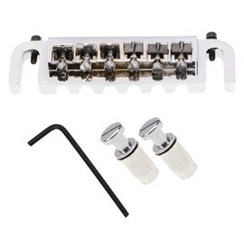 1Pcs Yootones Electric Guitar Ball Bridge Compatible with Les Paul LP Style Electric Guitar Parts Full Set(Silver)