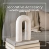 White Marble Arch Decorative Object – Rounded Horseshoe Sculpture Modern