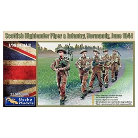 1/35 Scottish Highlander Piper & Infantry, Normandy,June 1944 by Gecko Models