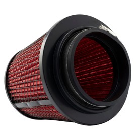 AERZETIX - C64460- Sports Air Filter Diameter 100 90 83 80 75 70 65 60 mm Universal - Colour Red - for Racing Car Tuning Body Car Motorcycle Decoration Engine Air Intake System