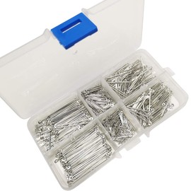 Chenkou Craft Assorted 600pcs Jewelry Making Connect Bar Earring Necklace Connector (Anti-Silver)