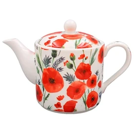 Lesser & Pavey Poppy Fields Teapot - Lovely Floral Classic Red & White Design Ceramic Tea Pot Gift Idea