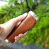 GORIX (GX-600) Bicycle Grip, Leather, Ergo, Double Lock On, Brown,