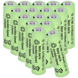 Yibatopow 16 Packs NiMH Rechargeable Battery 1.2V AA 700mAh,Double A Solar Lights Battery for Outdoor String Lights, Pathway Light,Solar Powered Lighted Lawn Stakes