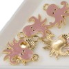 Hackberry Creek 6 Pink Enamel Octopus Charms, Whimsical Pendants for