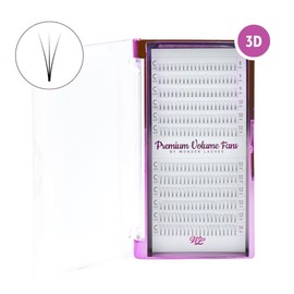 WL Wonder Lashes Künstliche Wimpern 3D für Professionell 0,07 Cluster 240 Stück, C oder D Curl, Cat Eye oder Dramatische Effekt, Falsche Premium Volumen für Wimpernverlängerung (C Curl, 12 mm)