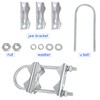 Double Antenna Mast Clamp V-Jaw Bracket U Bolts Pipe Mounting