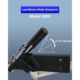 BLKGJTF Sharpener Model 5005 Lawn Mower Blade Sharpener 15°-45° Adjustable for Straight and Standard Lawnmower Blades, Black