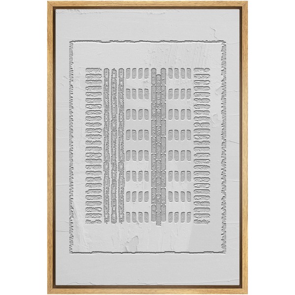 SIGNWIN Framed Canvas Print Wall Art Minimal Duotone Geometric Grid