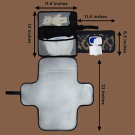 Portable Changing Pad for Baby,Foldable Diaper Travel Changing mat with Waterproof PEVA Mat Perfect for Newborns and Infants (Leopard)