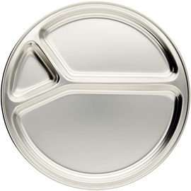 Nagao 29025 Tsubamesanjo Lunch Plate, 9.8 inches (25 cm), 18-8 Stainless Steel, Made in Japan
