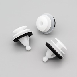 VVO Fasteners Plastic Tailgate Exterior Trim Clip, White (Pack of 10)