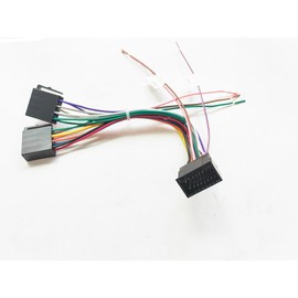 for Aftermarket Android Radio Stereo ISO Standard to 16Pin Power Harness Cable Adapter Converter Connector Wire Female ISO to Male 16pin Full Pins