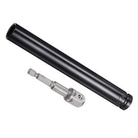 CoCud Deep Socket Set, 17mm Socket 8" Length 1/2" Drive, CR-V 6-Point Drive Socket Accessory Set with 1/4" Socket Adapter - (Applications: for Electric Hand Drill Screwdriver)