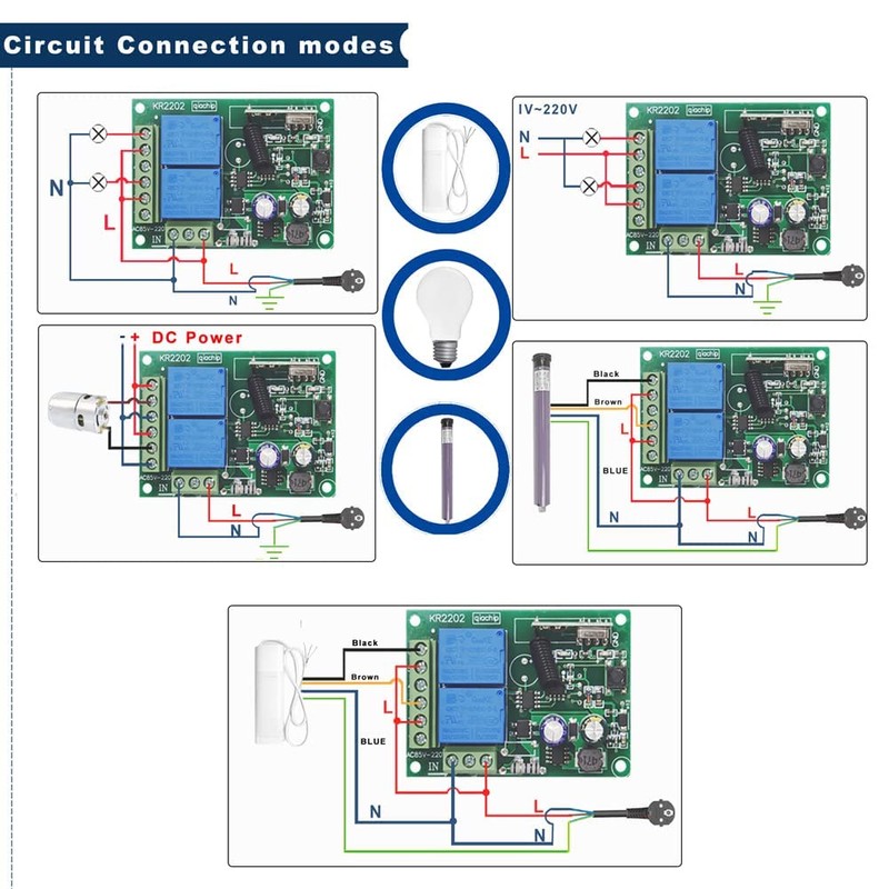 QIACHIP Wireless Switch 220 V 230 V Radio Remote Control