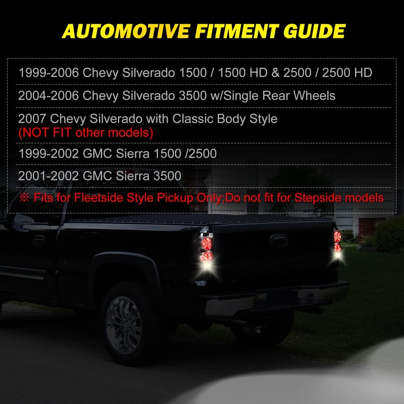 AUTOWIKI LED Tail Lights fit for 1999 2000 2001 2002