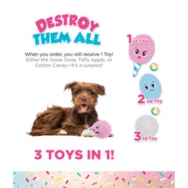 Outward Hound Surprise Destroy Them All Sweet Shop Dog Toy - 3-in-1 Dog Toy, Collect All of The Squeakin Sweet Treats!