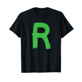 Creative Bold Green Letter R - Design Alphabet - Marker T-Shirt